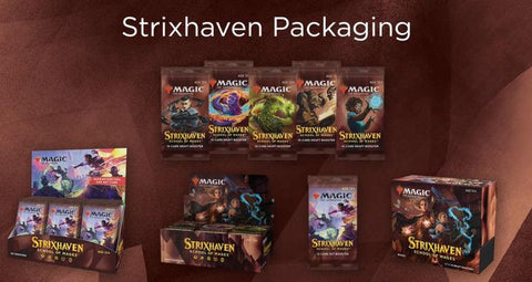 MTG Strixhaven packaging and products