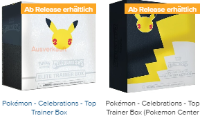 Pokémon Celebrations Top Trainer Box und Elite Trainer Box