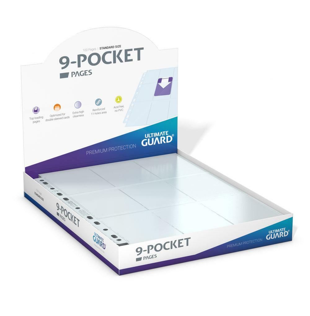 images Ultimate Guard - 9-Pocket Top Loading Pages (100) - Transparent – Image 1