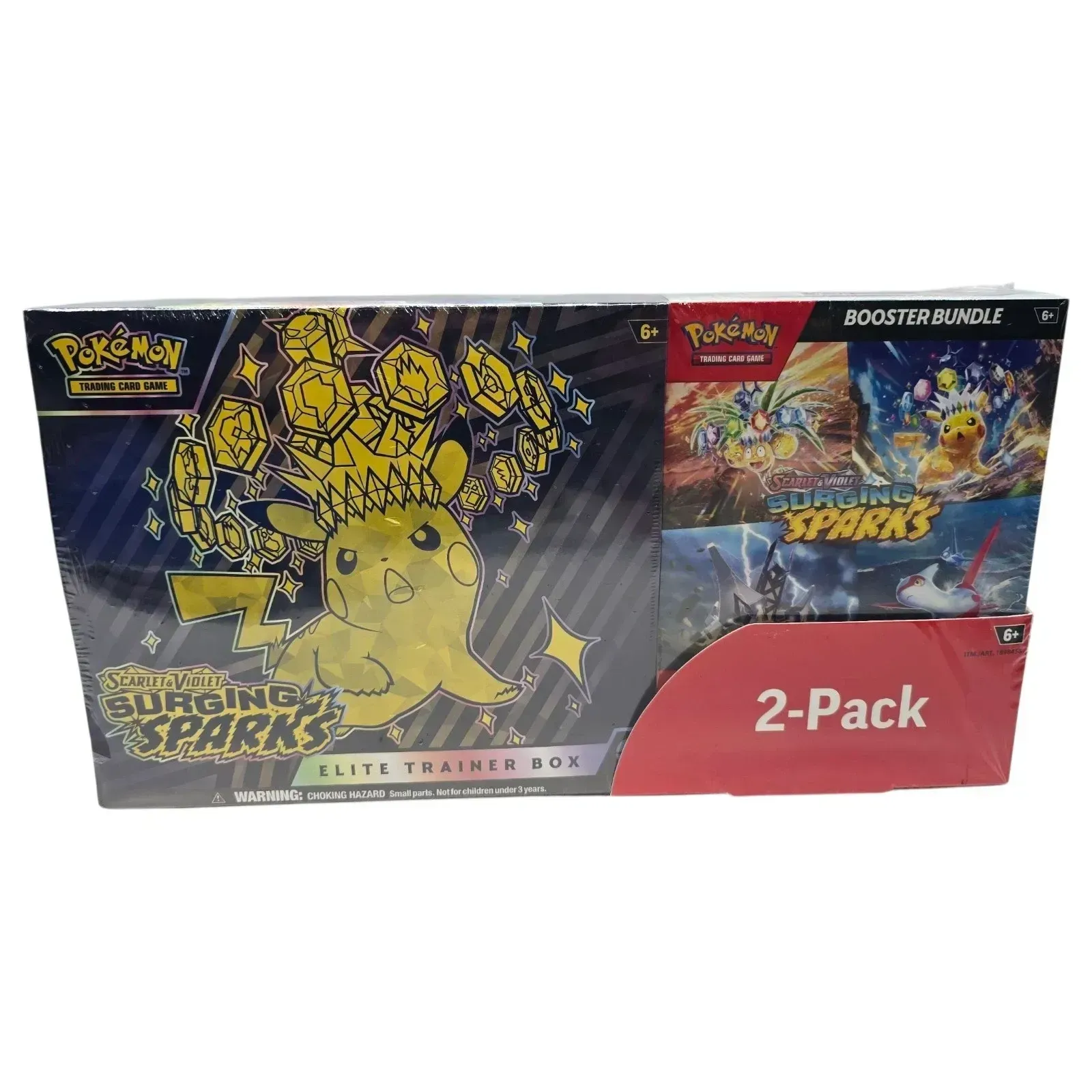 images Pokémon - Karmesin et Purpur - SV08 Surging Sparks - Costco 2-Pack Bundle – Image 1