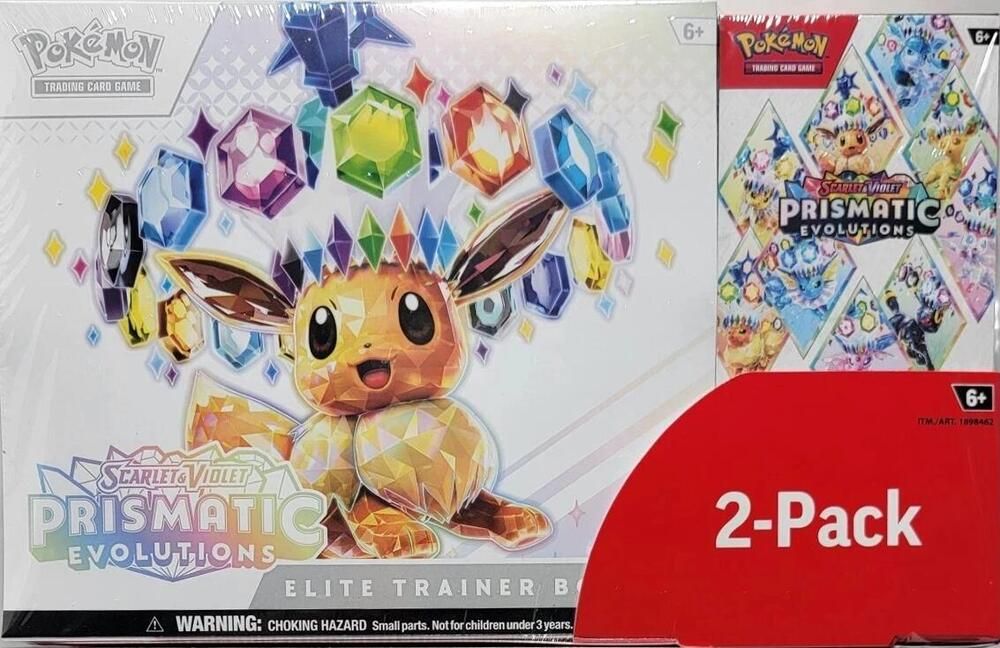 COSTCO1 Pokémon - Scarlet & Violet - Prismatic Evolutions (SV8.5) - Costco 2-Pack Bundle - Image 1