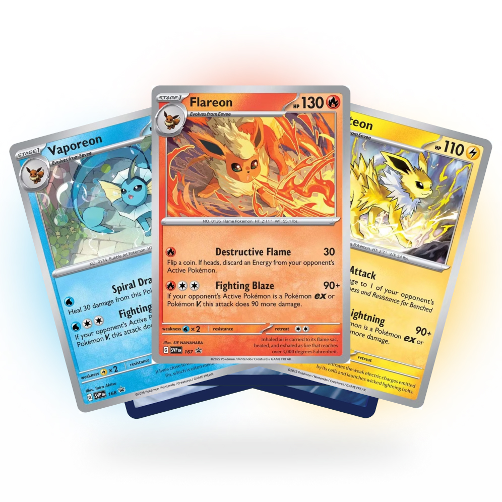 167 Pokémon - Scarlet & Violet - Prismatic Evolution (SV8.5) - Flareon, Jolteon, Vaporeon Set - Image 1