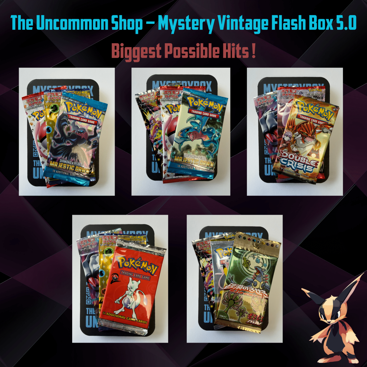 Mögliche Hit-Box der Flash Box 5.0 mit englisches Pokémon Pack Base Set 2