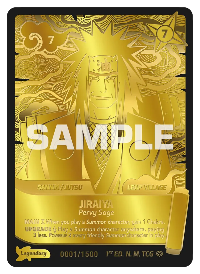 Naruto Mythos Shinobi Shiren Legendary Jiraiya in 22 Karat Gold, nummeriert 0001 von 1500