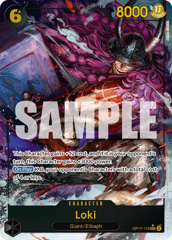 OP17-119 Loki Secret Rare Alternate Art Card