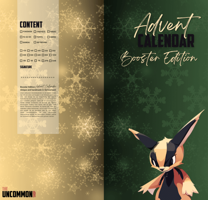 TCG Advent Calendar 2026 by The Uncommon Shop, Cover with Table of Contents