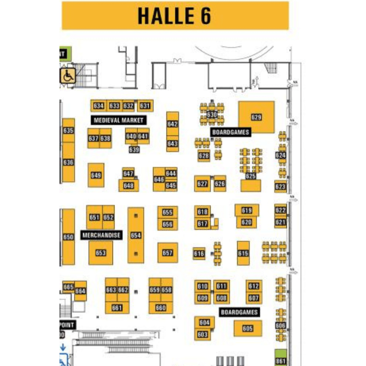 Floor plan of Hall 6 at Zurich Pop Con 2026, featuring Booth 615 from The Uncommon Shop