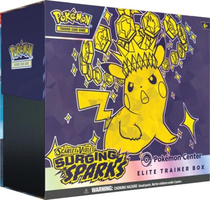 318000 Pokemon Scarlet Violet Surging Sparks SV08 Elite Trainer Box Pokemon Center Edit