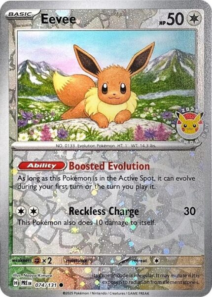 393641 Pokemon Scarlet Violet Prismatic Evolutions Additionals Eevee xPRE074