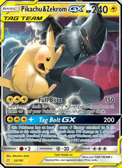 TEU 33 pikachu zekrom gx