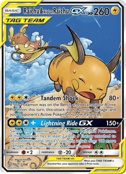 UNM 221 raichu alolan raichu gx
