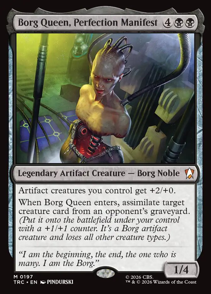 Borg Queen, Perfection Manifest, Commander-Karte aus MTG Star Trek