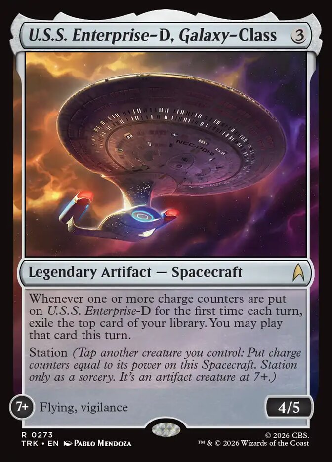 U.S.S. Enterprise-D, Galaxy-Class, Karte aus MTG Star Trek