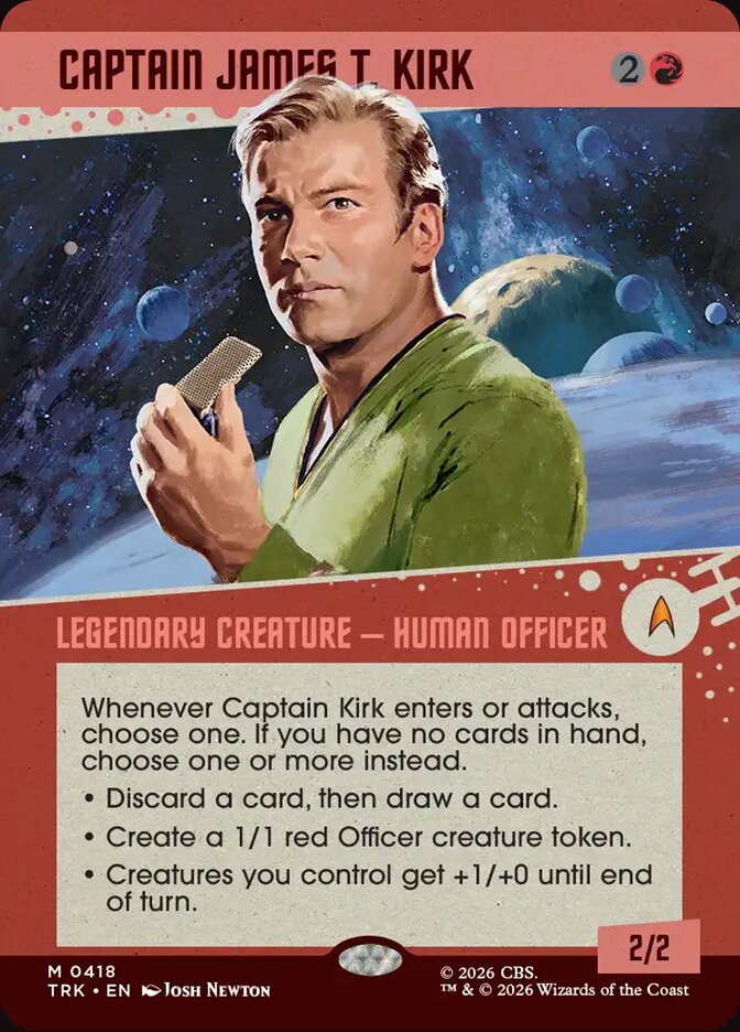 Captain James T. Kirk, Beispiel für Classic Enterprise in MTG Star Trek