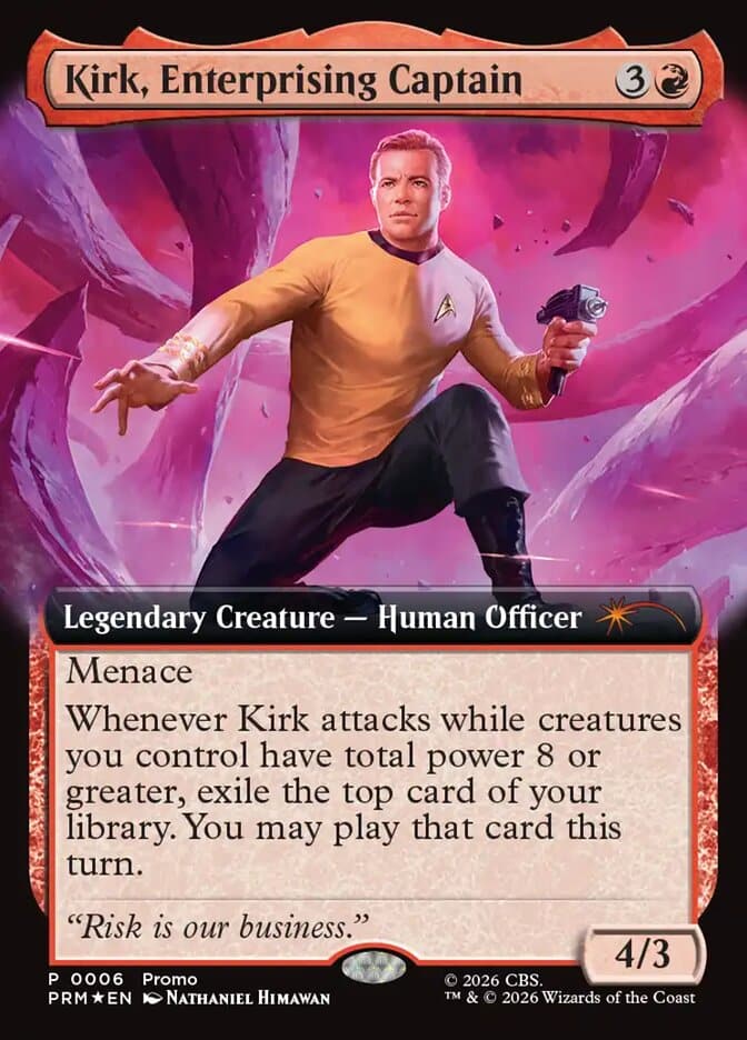 Kirk, Enterprising Captain, Mythic aus MTG Star Trek