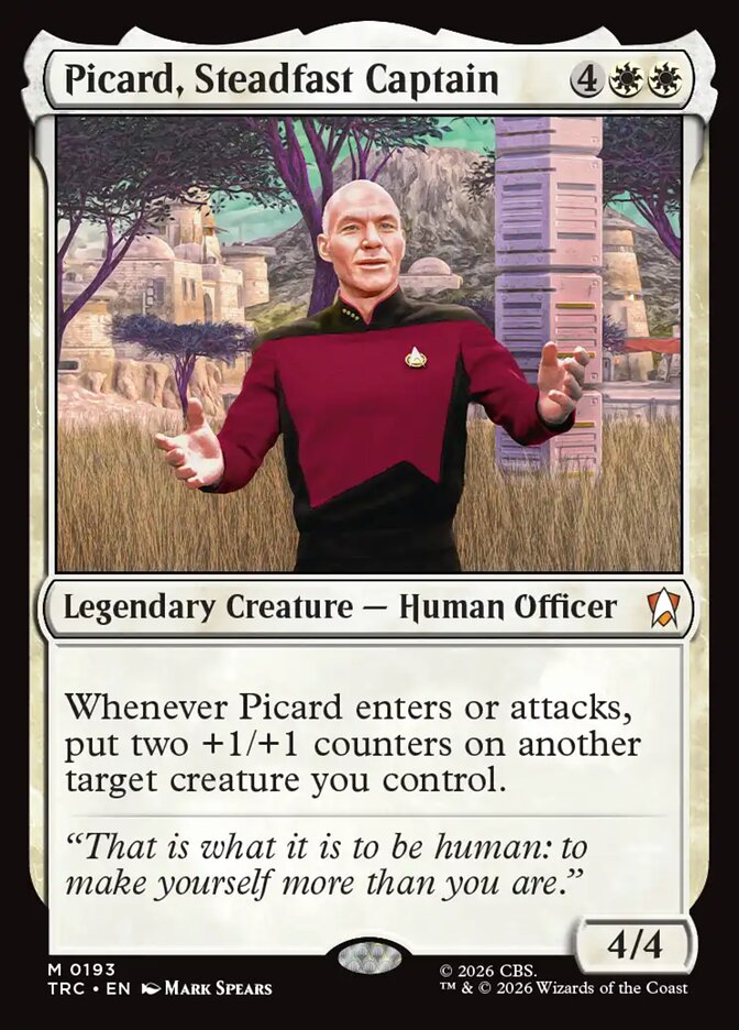 Picard, Steadfast Captain, Commander-Karte aus MTG Star Trek