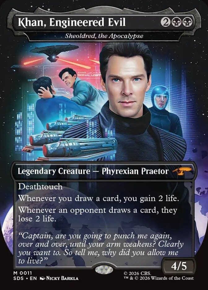 Sheoldred, the Apocalypse, Karte aus MTG Star Trek