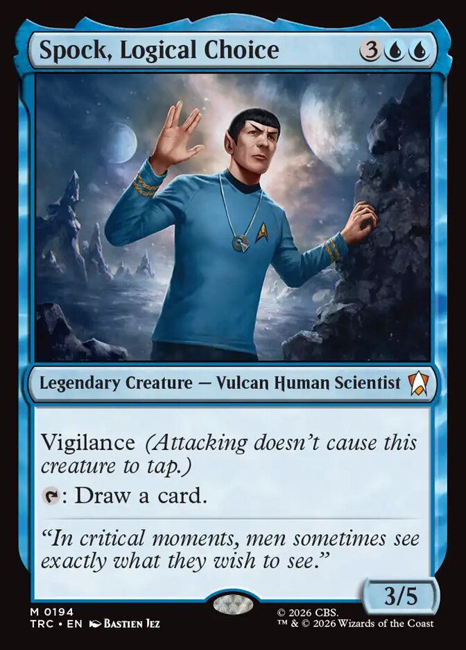 Spock, Logical Choice, Commander-Karte aus MTG Star Trek